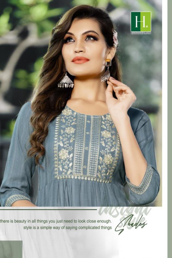 Hirwa Naira Fancy Festive Viscose Designer Kurti Collection